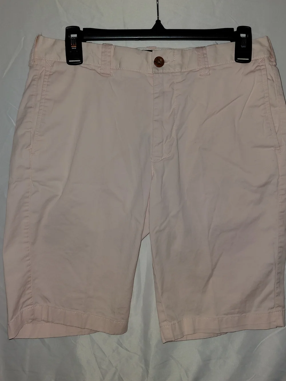 J. Crew Men's Pale Pink Flat-Front Cotton Shorts